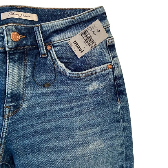 Mavi Jeans Alexis Bermuda Shorts Mid Rise Distressed Size 27 New - Picture 6 of 8